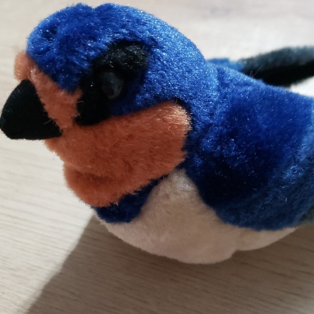 Wild Republic Europe: Plush Bird Toy - Blue, Black and Orange